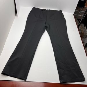 Good American Good Waist Flare Scuba Pant Womens Size 6 3XL Black Side Zipper‎
